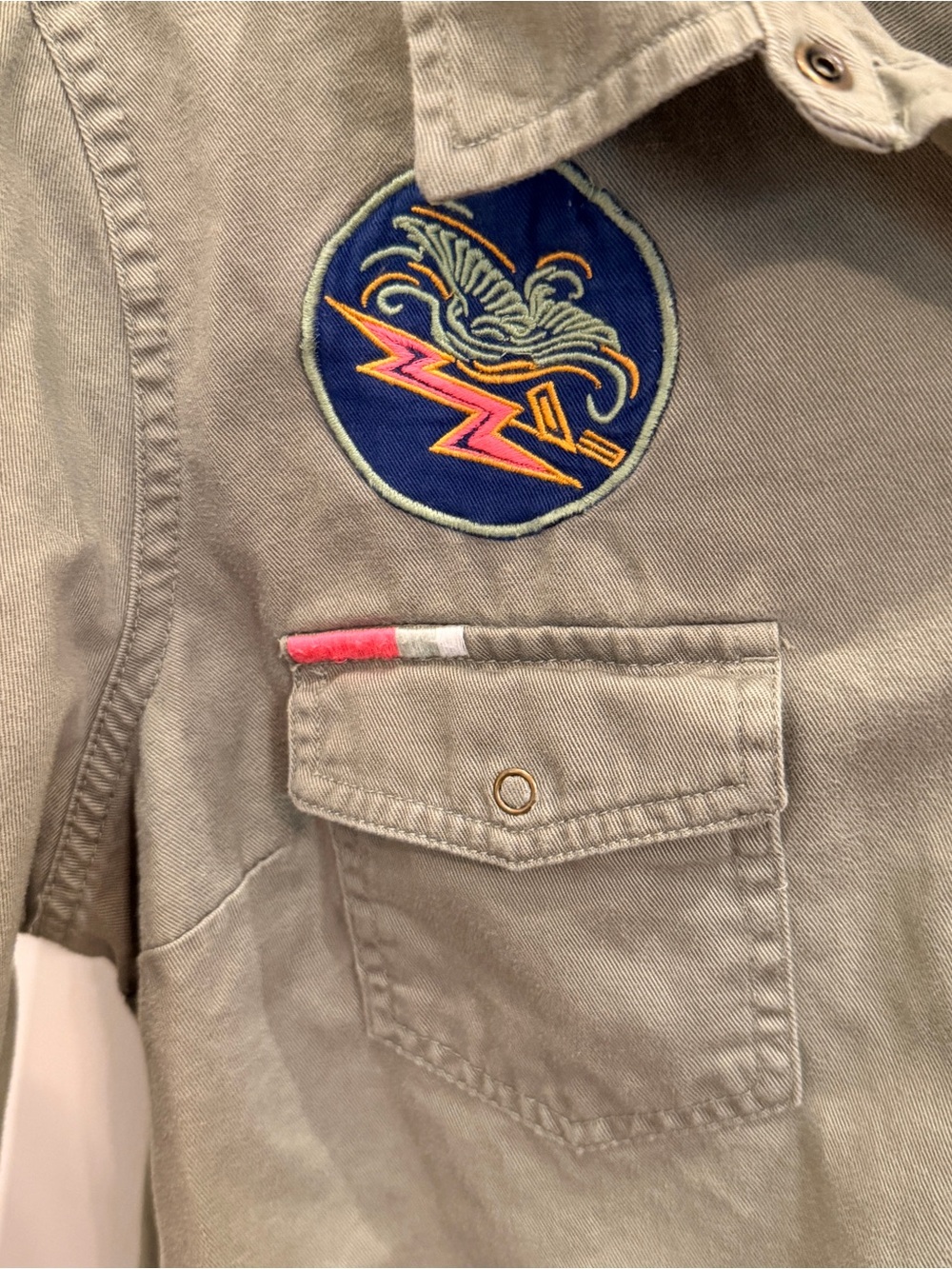 Arizona Jean Co. Patched Utility Button Down XL Military Aesthetic - Picture 3 of 6